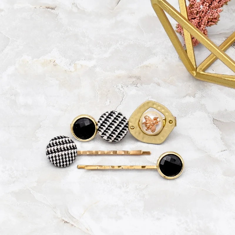 trendy hair clips for short hairstyles -3 piece vintage bee set