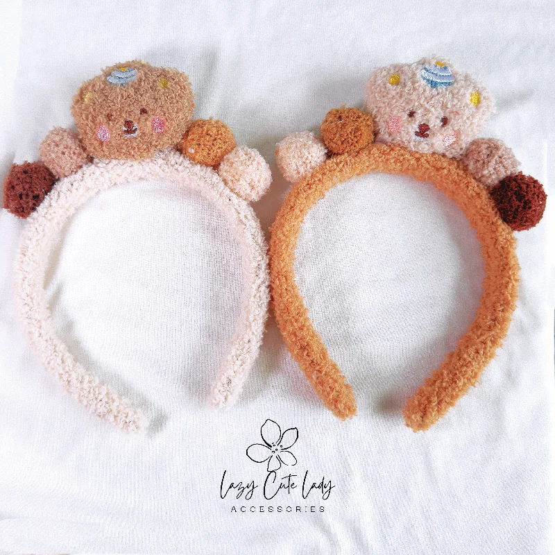 feminine hairpins for a soft touch -Adorable Bear Headband