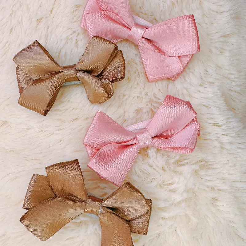 statement headbands for attention-grabbing styles -Baby Elegance: Satin Bow Hair Accessory