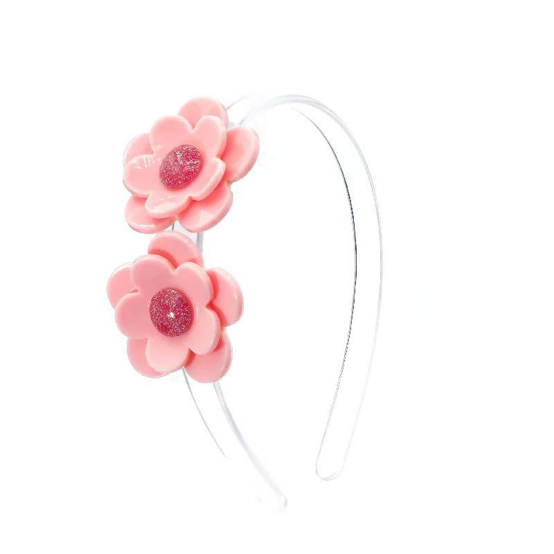 boho chic hair accessories for beach weddings -SPR24 Camellia Flower Pink Headband