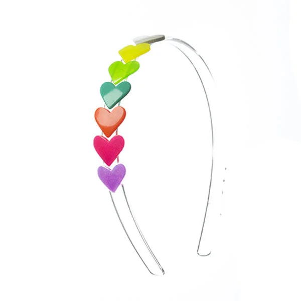 beautiful bridal headbands for wedding day looks -Hearts Neon Headbands -VAL