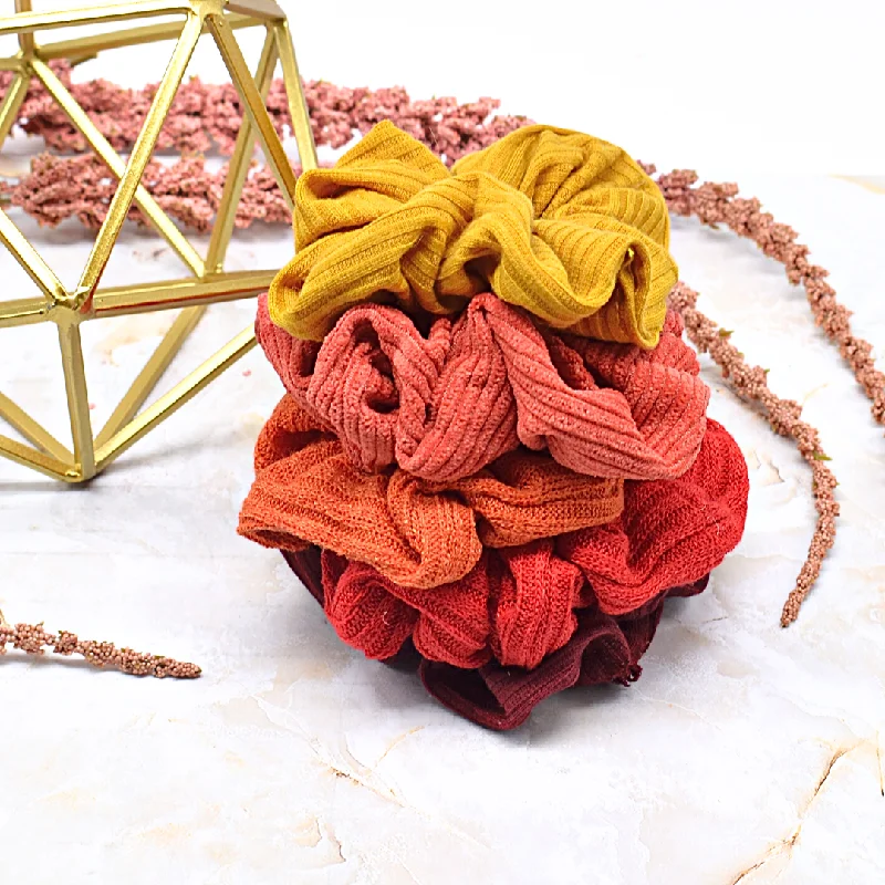 chic satin headbands for sophisticated looks -Multi-colored scrunchie set