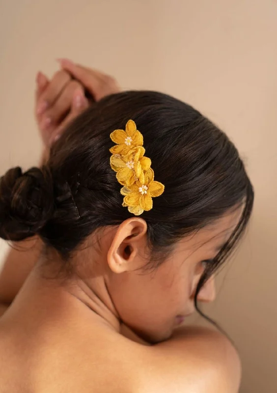 elegant floral hairbands for romantic occasions -Jorja Floral Hair Clip