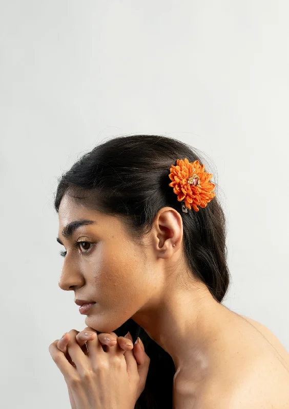 handmade velvet hair accessories -Loamy Floral Accessory