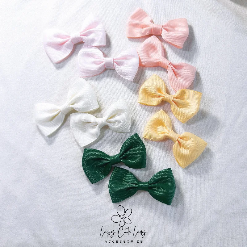 luxurious silk hair ties for a polished finish -Mini Bow Hair Clips Set – Cute and Versatile Hair Accessory