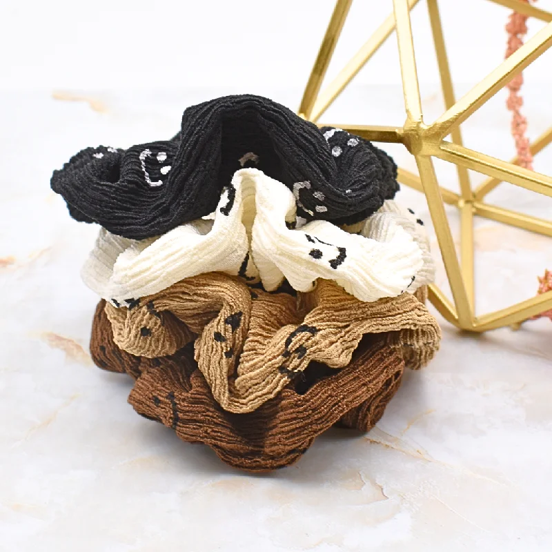 colorful hairbands for playful vibes -Happy days scrunchie set