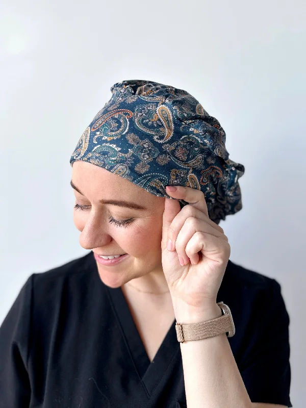 hair clips for thick hair -Scrub Hat - Paisley