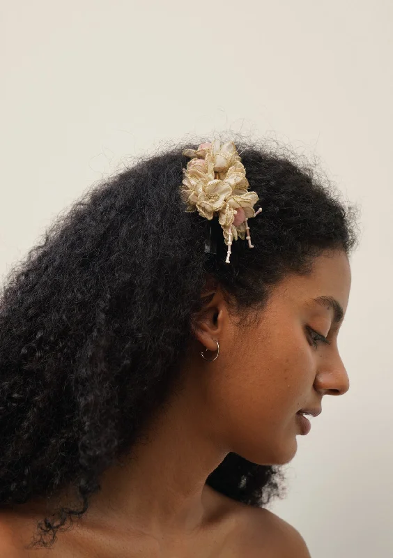 crystal-studded hairbands for sparkly vibes -Tatum Floral Claw Clip