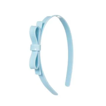 statement hair accessories for bold looks -Thin Bow Baby Blue Headband