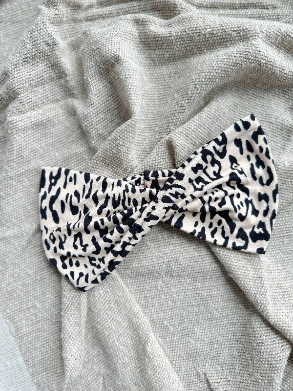 chic hair barrettes for sleek looks -Wideband™ - Taupe Animal Print