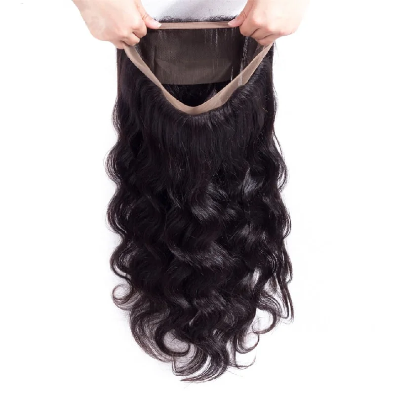 10-24inch Black Body Wave Transparent | HD Lace Human Hair 360 Frontal Closure