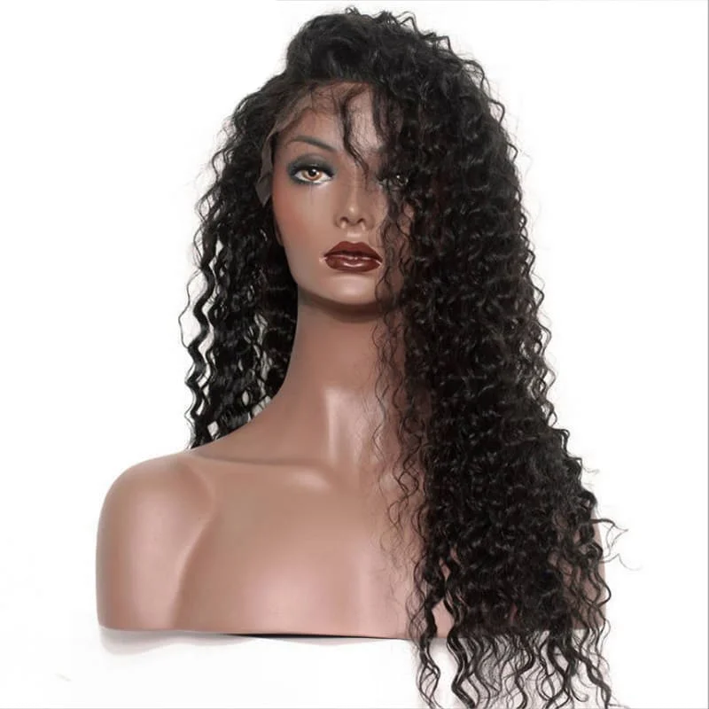 10-24 inch Black Color Deep Wave Transparent | HD Lace Human Hair 360 Frontal Closure