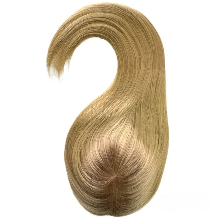 14-18inch Ombre | Blonde | Highlight Full Mono 5"*3" Mini Clip In Virgin Human Hair Topper