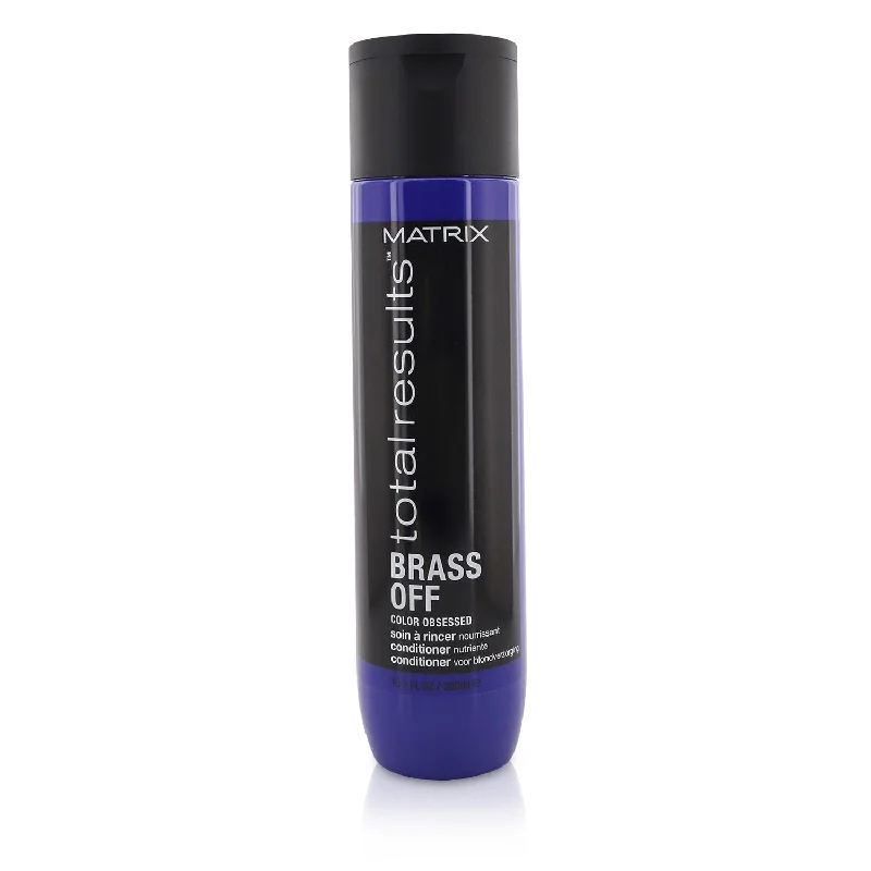 hair care tips for men with short hair-Matrix Total Results Brass Off Color Obsessed Conditioner  300ml/10.1oz