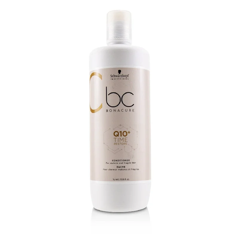 hair care products for volume and shine-Schwarzkopf BC Bonacure Q10+ Time Restore Conditioner (For Mature and Fragile Hair)  1000ml/33.8oz