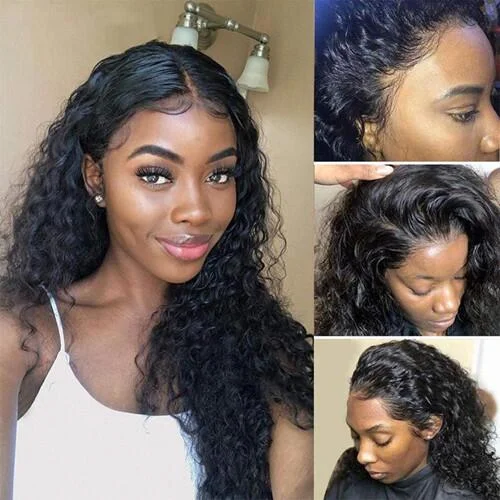 thick lace front wigs for fuller style -360 Lace Frontal Wigs Full Texture 10-32 inch 360 Wigs Pre Plucked With Baby Hair