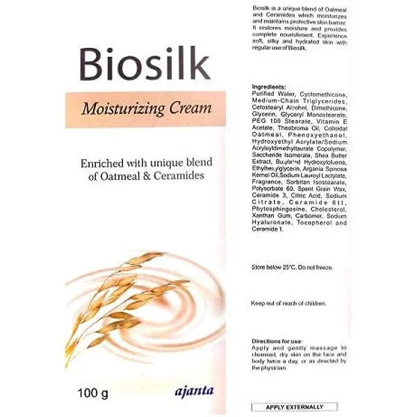 Biosilk Moisturizing Cream, 100gm