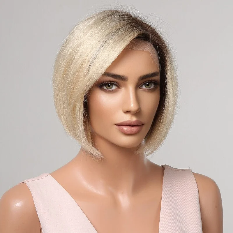 luxurious lace wigs for elite looks -Blonde Remy Wig