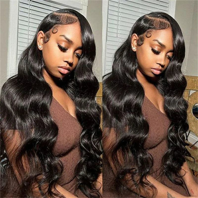 Brennas Hair 13x6 HD Body Wave Lace Front Wigs Human Hair Wigs for Women Brazilian Virgin Human Hair Pre Plucked With Baby Hair