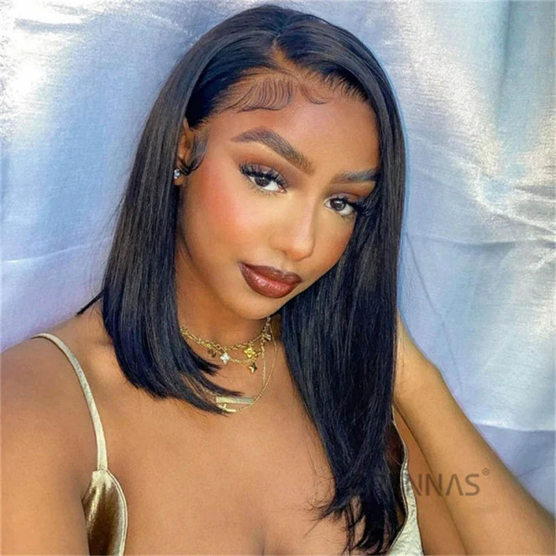 Brennas Hair Straight Short Bob 13x6 Lace Front Wig Human Hair Wigs