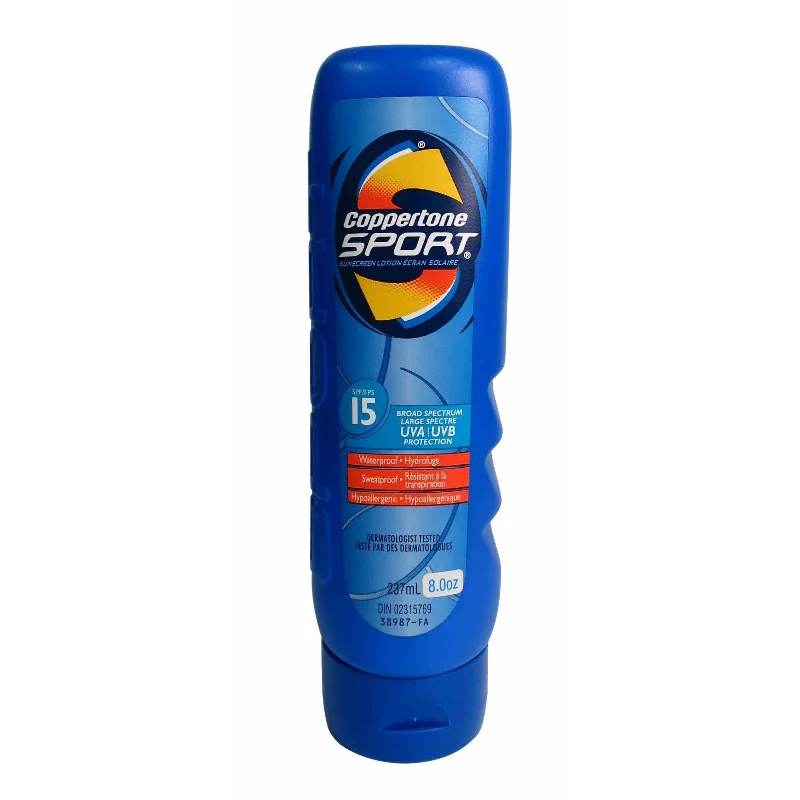 Coppertone Sport Sunscreen Lotion SPF 15, 8 oz