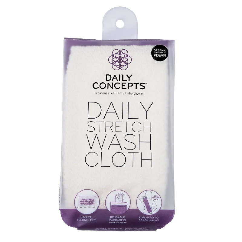 Daily Concepts Daily Stretch Wash Cloth Reusable Packaging for Whole Body Exfoliation