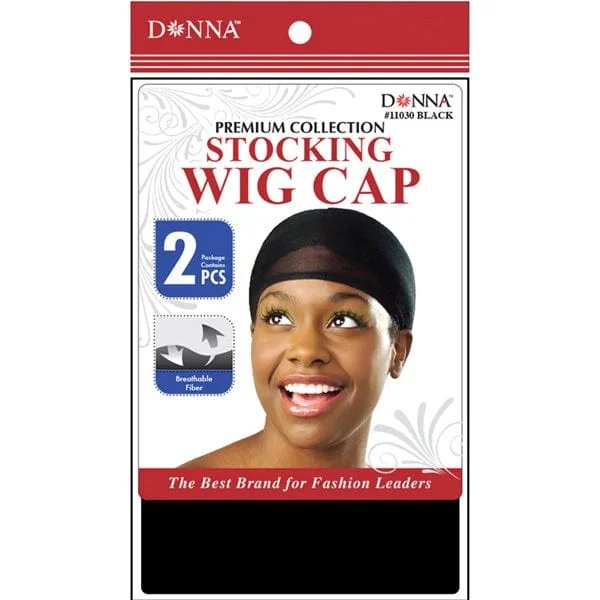 full lace wigs for seamless integration -Donna - Premium Collection Stocking Wig Cap 2PCs - (C)