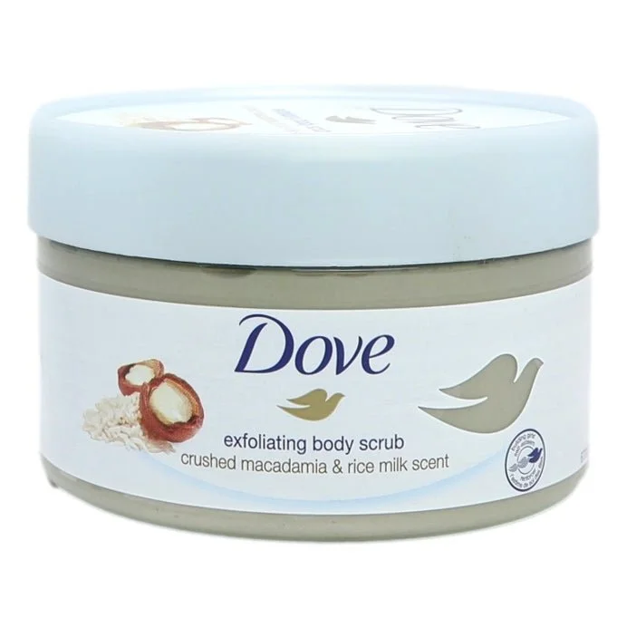 Dove Body Scrub 225ml Macadamia & Rice Milk