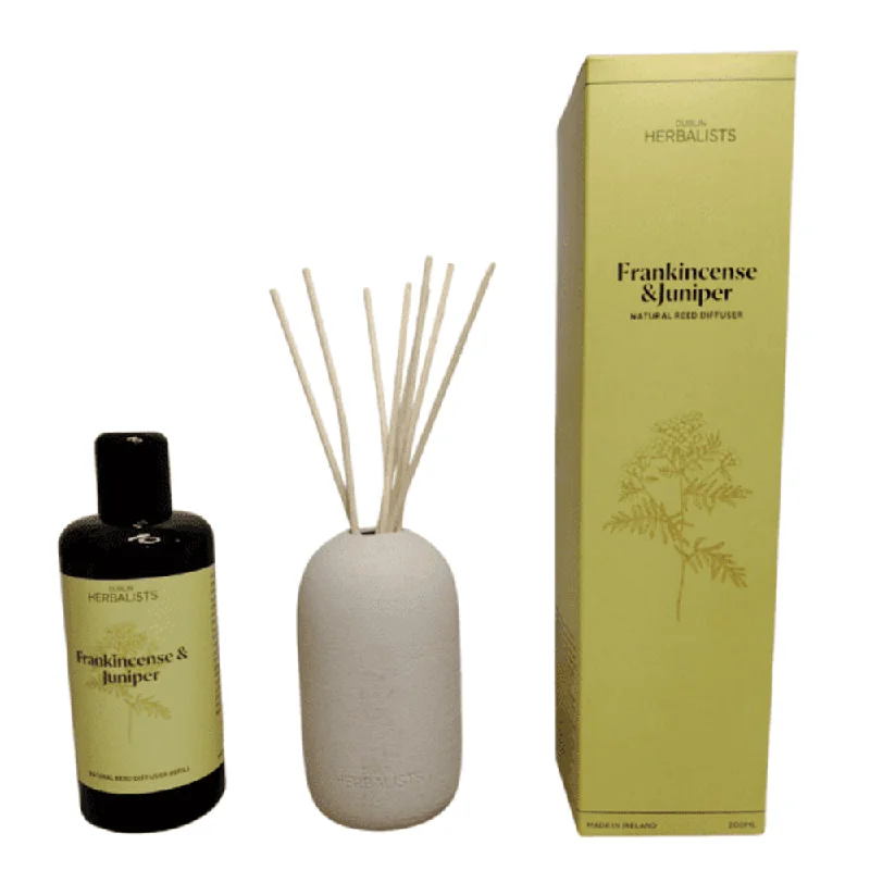 Dublin Herbalists Frankincense & Juniper Natural Reed Diffuser Gift Set