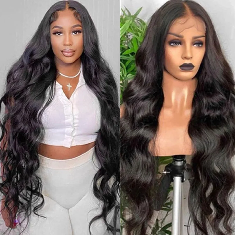 natural wigs for covering hair loss -Fleeky Hair Undetectable Invisible HD Lace Wigs Body Wave 13x4 13x6 Lace Frontal Wigs 4x4 5x5 Lace Closure Wig