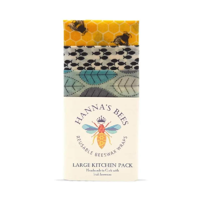 Hanna's Bees Beeswax Wraps Large Kitchen Pack