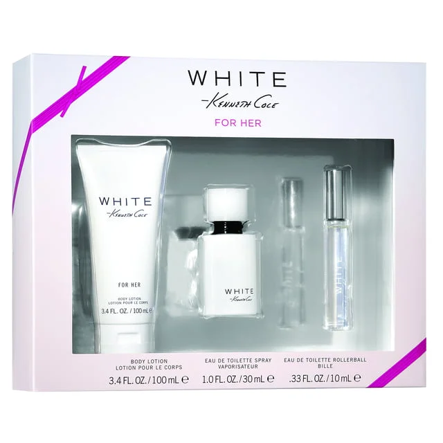 Kenneth Cole White Gift Set for Women, 3 Piece  1 oz EDT