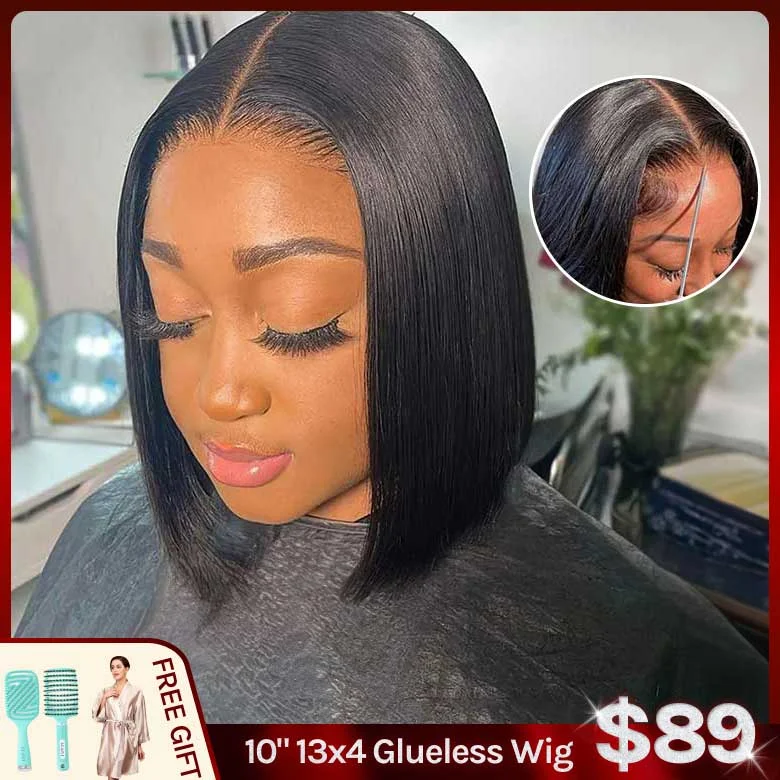 comfortable wigs for long wear -Klaiyi Put On and Go Glueless Bob Wig 13x4 Pre everything/ 7×5 Bye Bye Knots Pre-Cut Lace Closure Wig Beginner Friendly Flash Sale