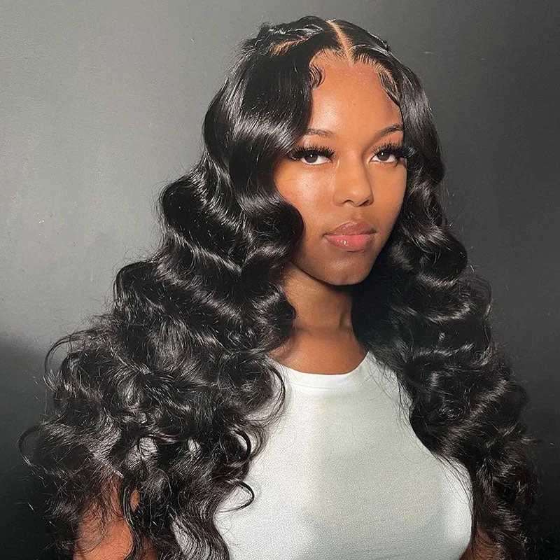 Loose Deep Wave Brazilian Human Hair Wig 100% Brazilian Virgin Hair Wig 13x4 Transparent Lace Frontal Wig High Quality