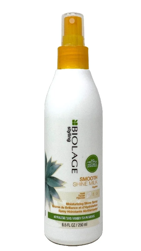 nourishing spray for curly hair-Matrix Biolage Smooth Shine Milk Agave 8.5 oz