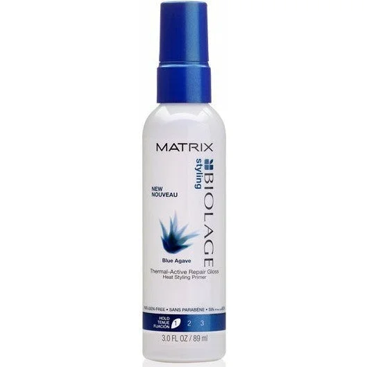 hydrating hair care for thick curls-Matrix Biolage Blue Agave Thermal Active Repair Gloss 3 oz