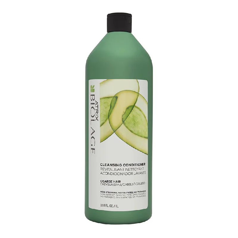 hair treatment for oily scalp and dry ends-Matrix Biolage Cleansing Conditioner for Coarse Hair 33.8 oz