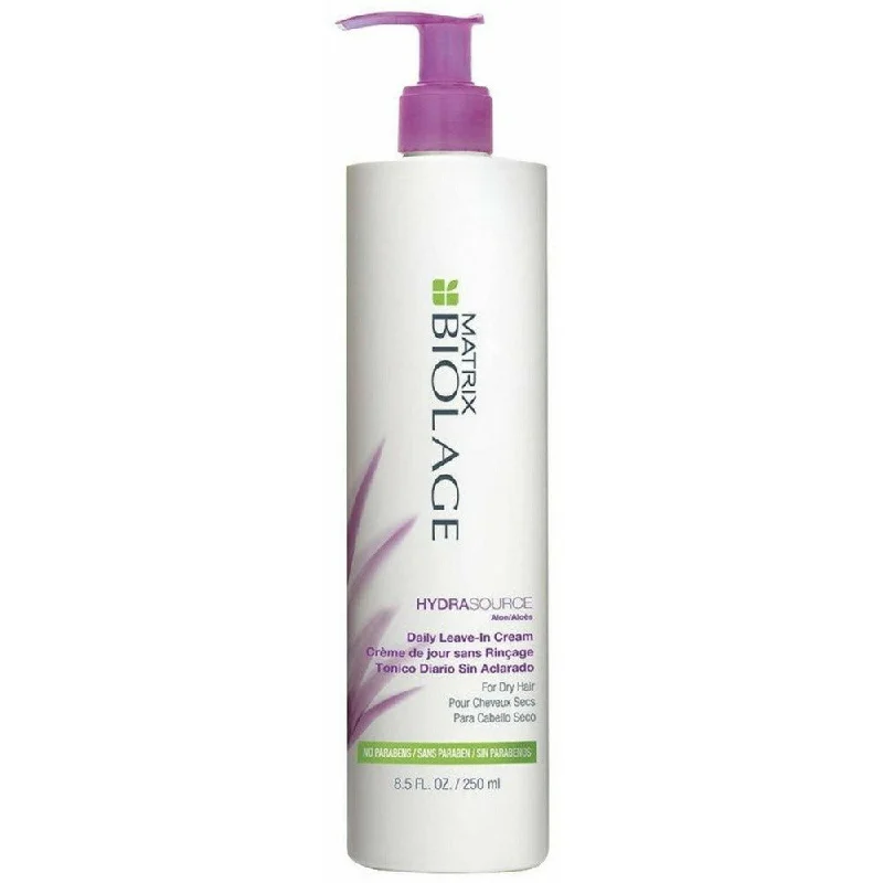 organic hair care for frizzy hair-Matrix Biolage Hydrasource Daily Leave-In Cream 8.5 oz