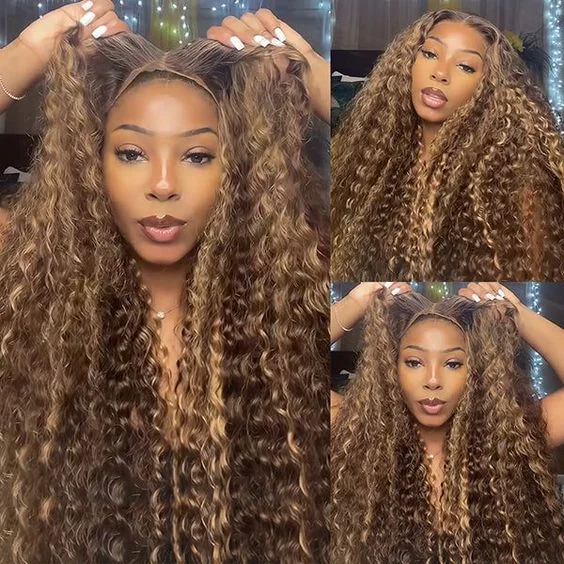 lace front wigs for fuller volume -{Super Sale} Megalook Honey Blonde Water Wave Wig 13x4 Lace Front Piano Color Wigs