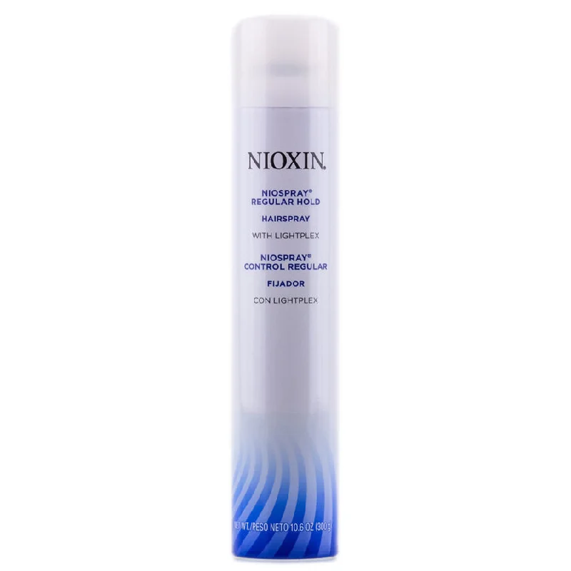 volumizing spray for fine hair-Nioxin Niospray Regular Hold Hairspray with Lightplex 10.6 oz