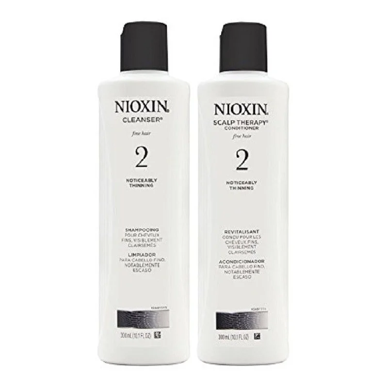 oil-based shampoo for dry hair-Nioxin System 2 Cleanser and Scalp Therapy Duo 10.1 oz