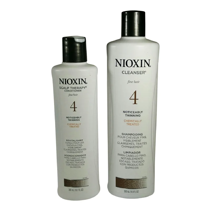 hair care for fine hair volume-NIoxin System 4 Cleanser and Scalp Therapy Duo 16.9-10.1 oz