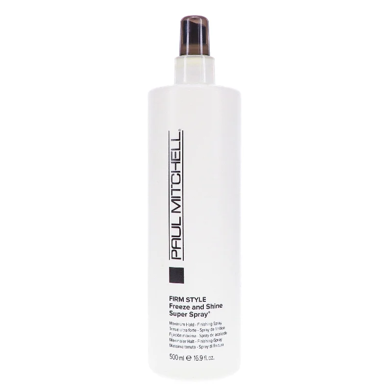 heat protection hair spray for curly hair-Paul Mitchell Freeze and Shine Super Spray 16.9 oz