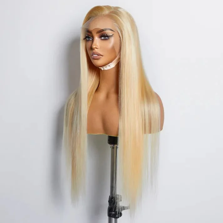 14-28inch 613 Blonde Pre Plucked 13*6 Front Lace Human Hair Wigs