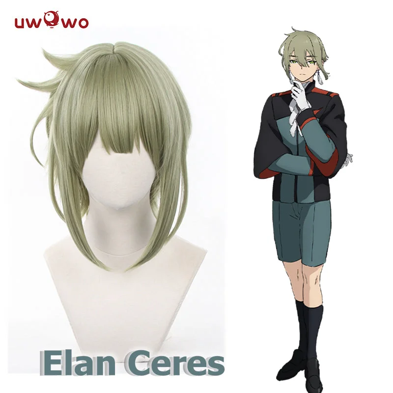 best wigs for thinning hair -Uwowo Anime Mobile Suit Gundam the Witch from Mercury Elan Ceres Cosplay Wig