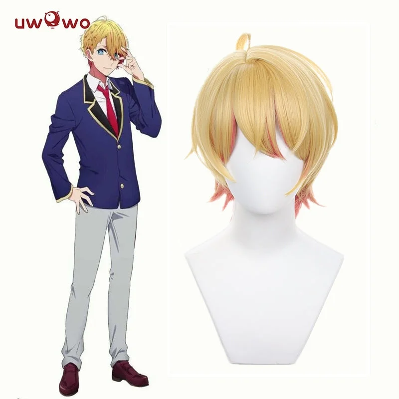 voluminous straight wigs for dramatic effect -Uwowo Anime Oshi no Ko Cosplay Wig Hoshino Akuamarin Aqua Cosplay Wig Short Hair