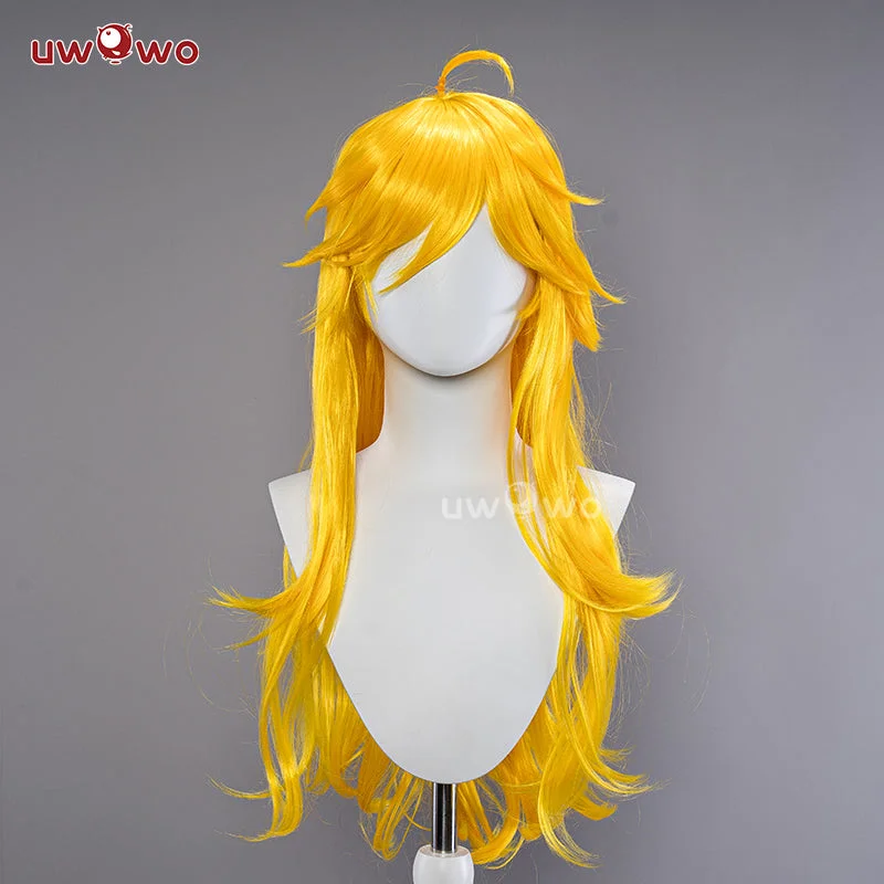 wigs for women with fine hair -Uwowo Anime Panty & Stocking with Garterbelt Panty Angel Cosplay Wig Yellow Long Hair