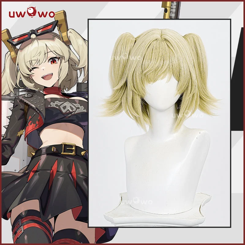 easy-care wigs for busy women -【Pre-sale】UWOWO Game Zenless Zone Zero ZZZ Burnice Whita Cosplay Wig Middle Yellow Hair