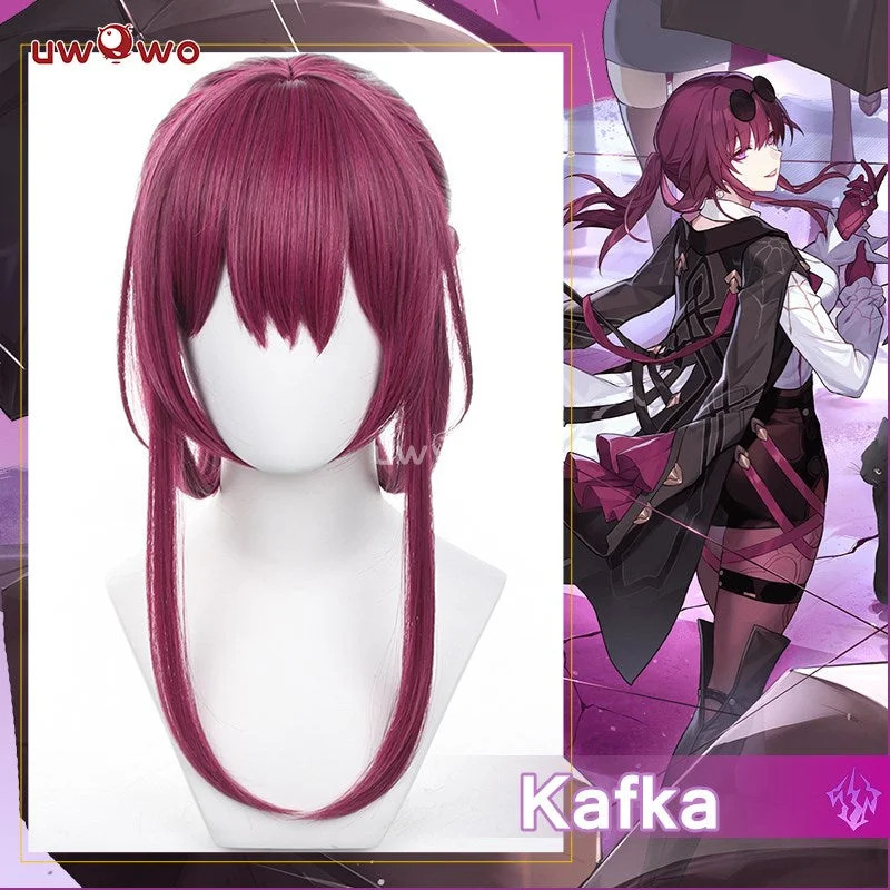 trendy ombre hair wigs for bold fashion -Uwowo Honkai Star Rail Cosplay Wig Kafka Cosplay Wig Red Purple Long Hair