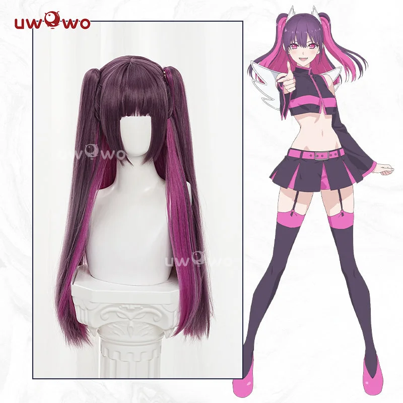 luxurious human hair wigs for upscale events -Uwowo Manga 2.5 Dimensional Seduction Mikari Tachibana Cosplay Wig Long Purple Hair